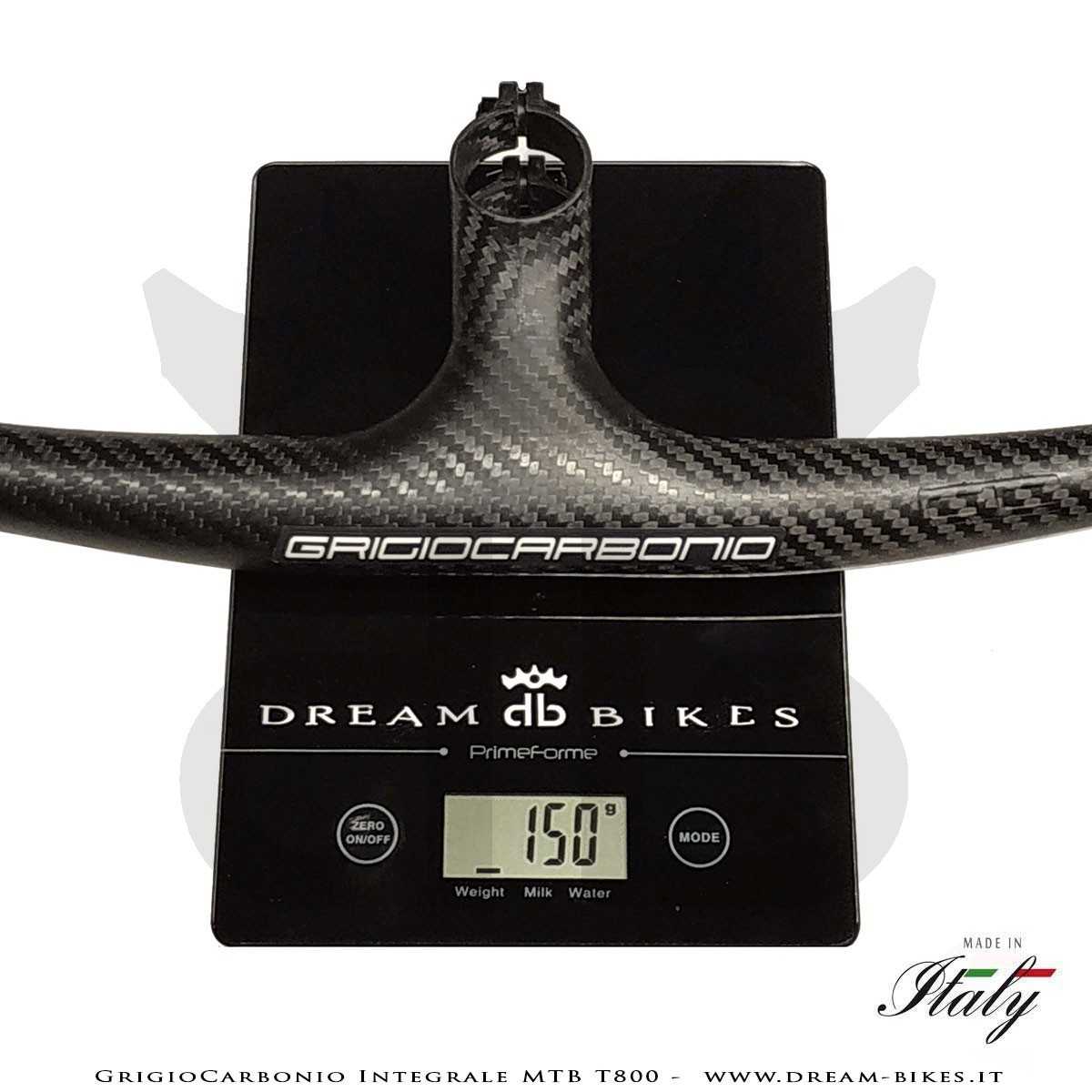 GrigioCarbonio Integrale MTB T800 Manubrio Carbon Ultraleggero da 139 gr.