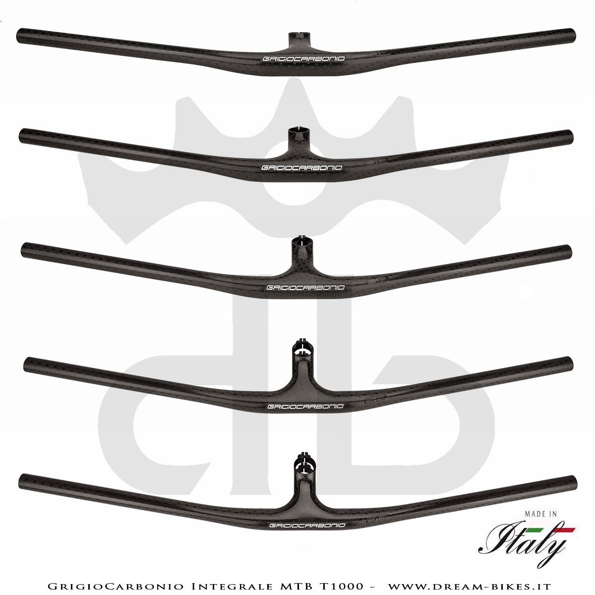 GrigioCarbonio Integrale MTB T1000 Ultralight Carbon Handlebar from 119 gr.
