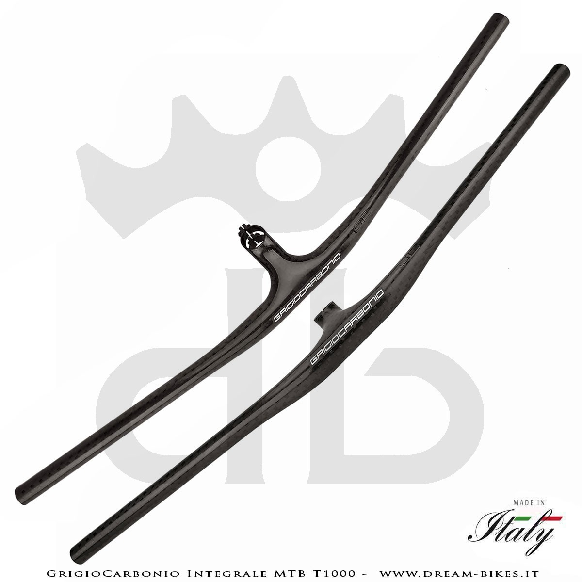 GrigioCarbonio Integrale MTB T1000 Manubrio Carbon Ultraleggero da 119 gr.
