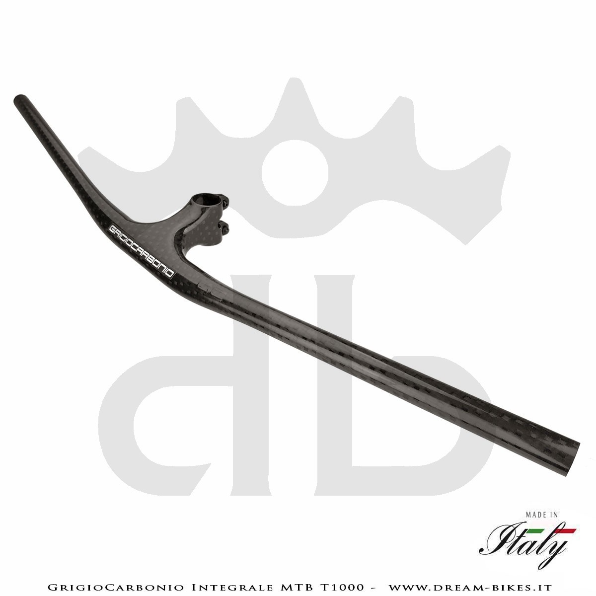 GrigioCarbonio Integrale MTB T1000 Manubrio Carbon Ultraleggero da 119 gr.