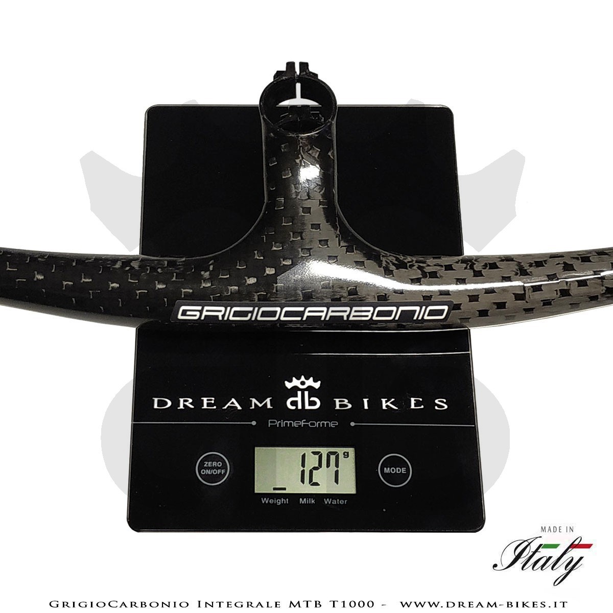 GrigioCarbonio Integrale MTB T1000 Manubrio Carbon Ultraleggero da 119 gr.