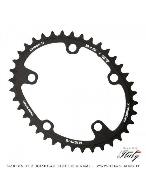 Carbon-Ti X-RoadCam BCD 110 mm (5 Arms) Asymmetrical Chainring