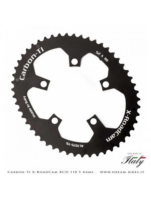 Carbon-Ti X-RoadCam BCD 110 mm (5 Arms) Asymmetrical Chainring