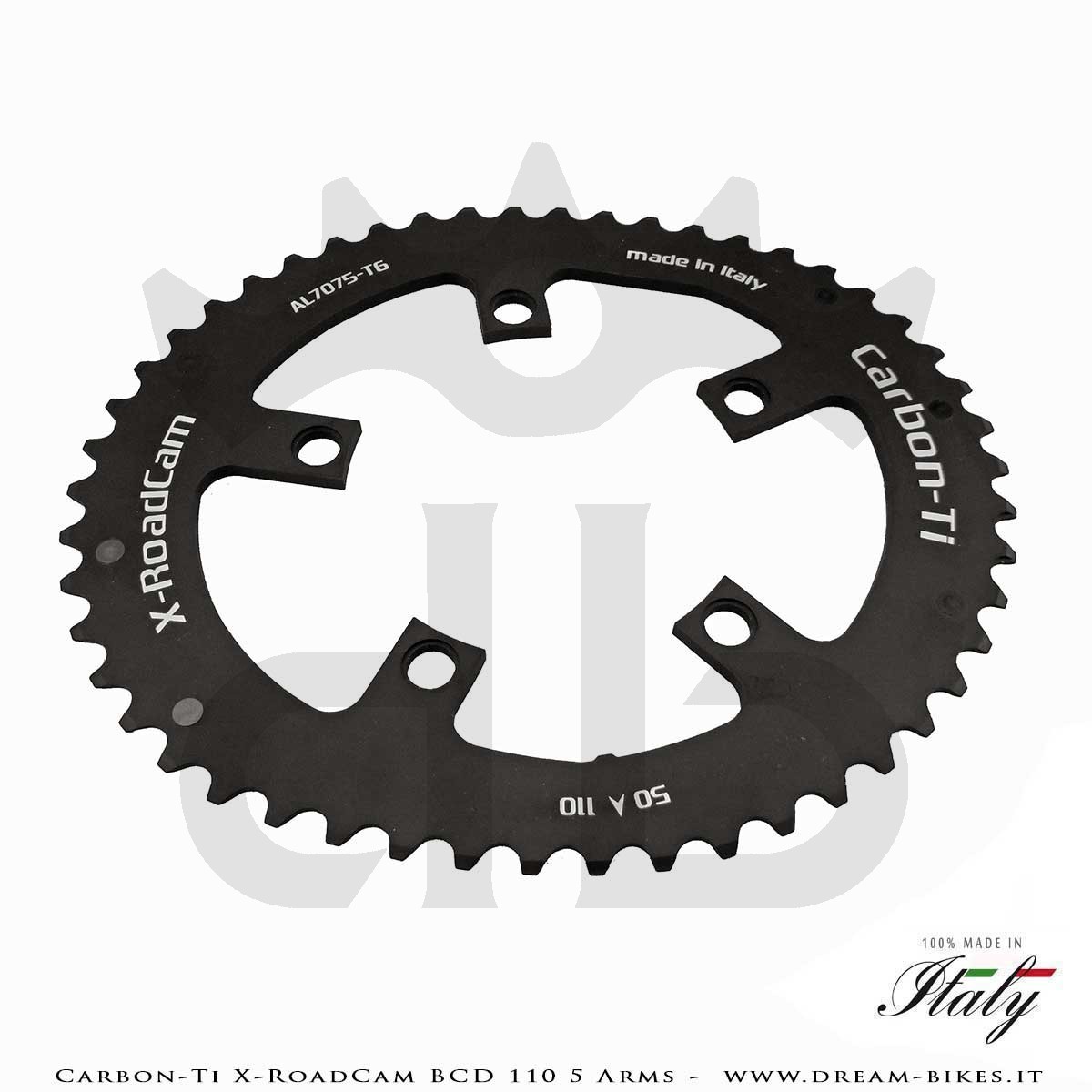 Carbon-Ti X-RoadCam BCD 110 mm (5 Bracci) Corona Asimmetrica