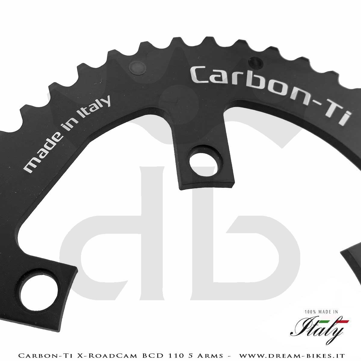Carbon-Ti X-RoadCam BCD 110 mm (5 Arms) Asymmetrical Chainring