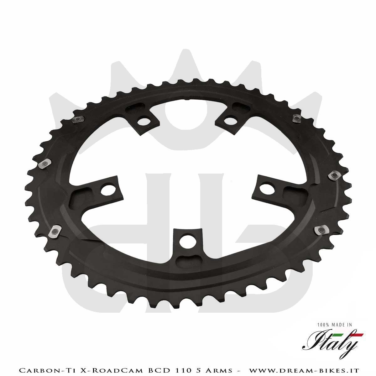 Carbon-Ti X-RoadCam BCD 110 mm (5 Arms) Asymmetrical Chainring