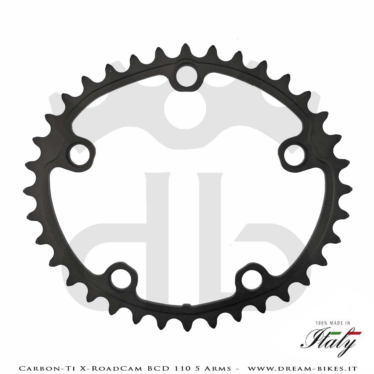 Carbon-Ti X-RoadCam BCD 110 mm (5 Bracci) Corona Asimmetrica