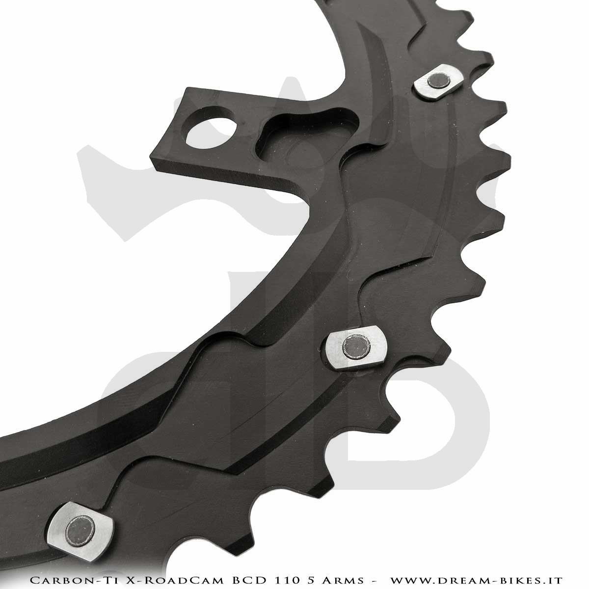 Carbon-Ti X-RoadCam BCD 110 mm (5 Arms) Asymmetrical Chainring
