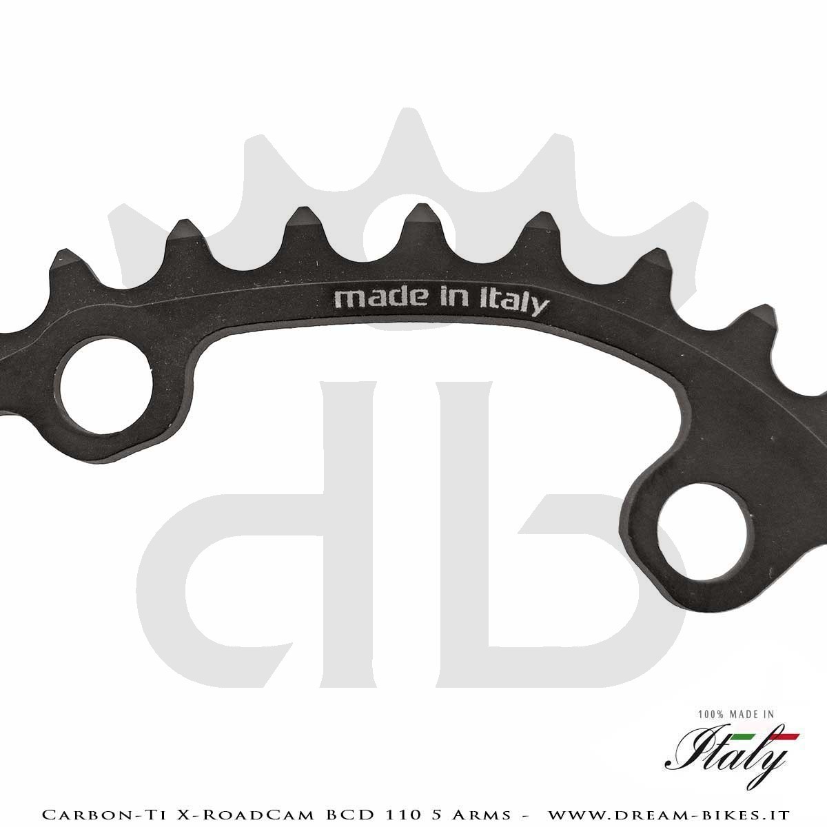 Carbon-Ti X-RoadCam BCD 110 mm (5 Bracci) Corona Asimmetrica