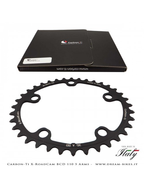 Carbon-Ti X-RoadCam BCD 110 mm (5 Arms) Asymmetrical Chainring