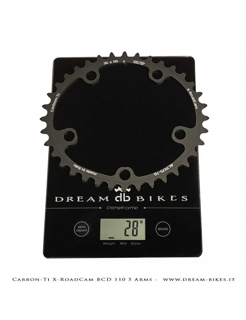 Carbon-Ti X-RoadCam BCD 110 mm (5 Arms) Asymmetrical Chainring