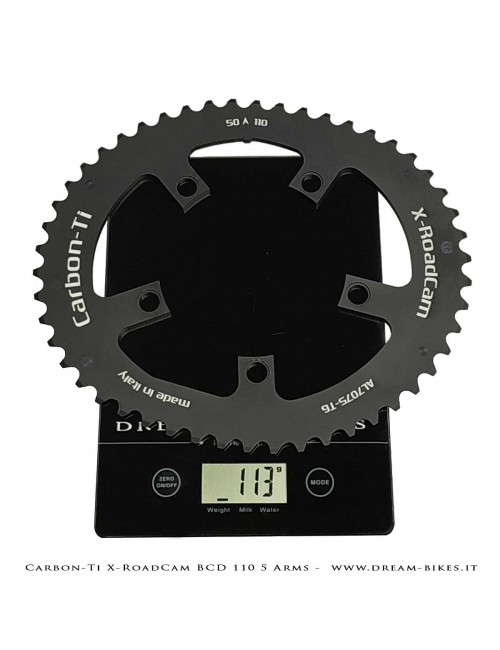 Carbon-Ti X-RoadCam BCD 110 mm (5 Arms) Asymmetrical Chainring