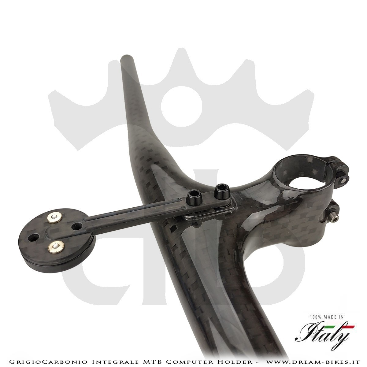 GrigioCarbonio Supporto Computer Per Manubrio Integrale MTB