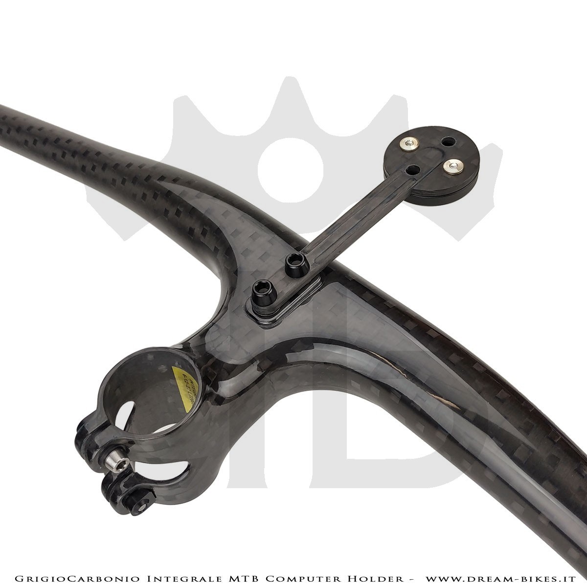 GrigioCarbonio Supporto Computer Per Manubrio Integrale MTB