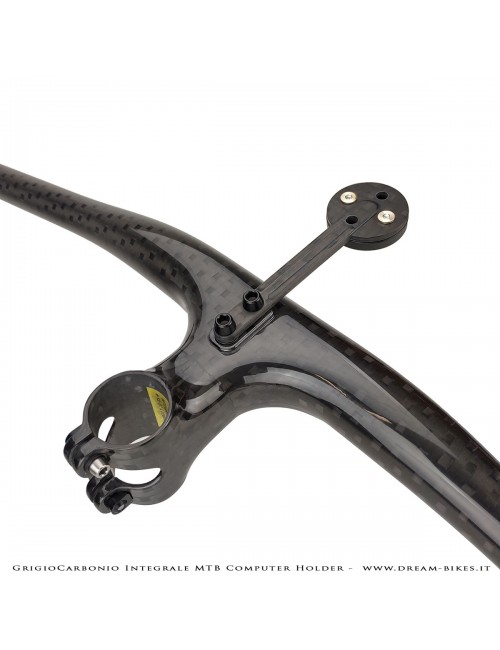 GrigioCarbonio Supporto Computer Per Manubrio Integrale MTB