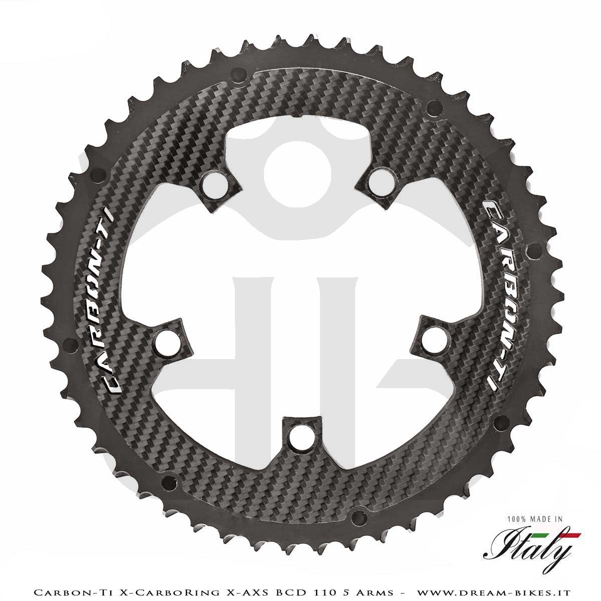 Carbon-Ti X-CarboRing X-AXS BCD 110 mm (5 Bracci) Corona Ultraleggera In Alluminio/Carbonio