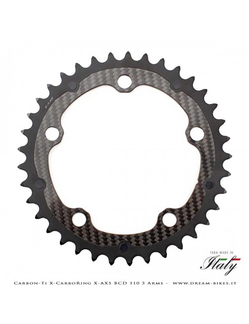 Carbon-Ti X-CarboRing X-AXS BCD 110 mm (5 Arms) Ultralight Aluminum/Carbon Chainring