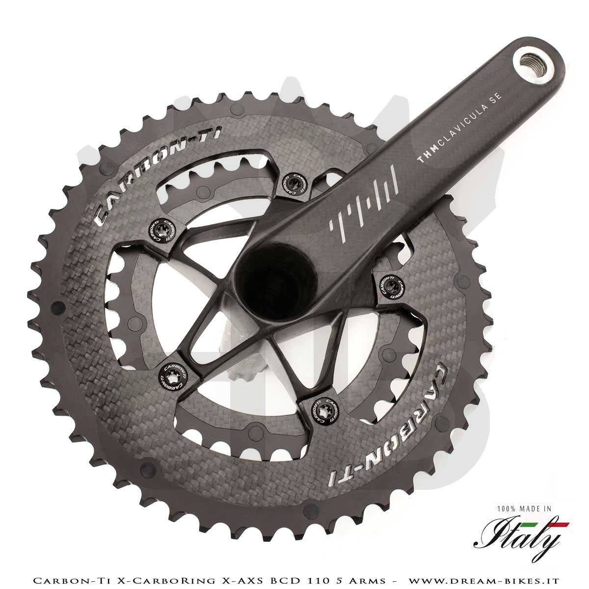 Carbon-Ti X-CarboRing X-AXS BCD 110 mm (5 Bracci) Corona Ultraleggera In Alluminio/Carbonio