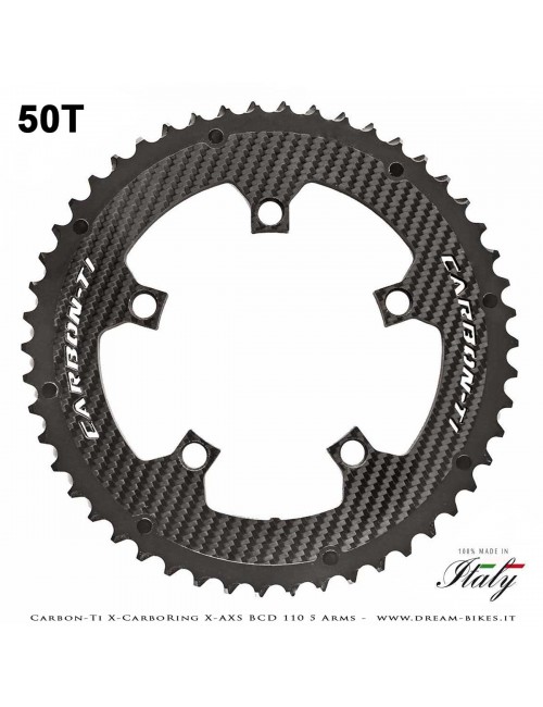 Carbon-Ti X-CarboRing X-AXS BCD 110 mm (5 Arms) Ultralight Aluminum/Carbon Chainring