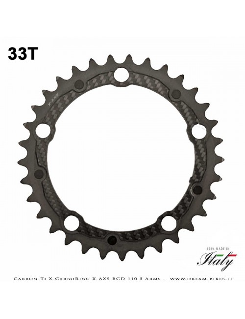 Carbon-Ti X-CarboRing X-AXS BCD 110 mm (5 Bracci) Corona Ultraleggera In Alluminio/Carbonio