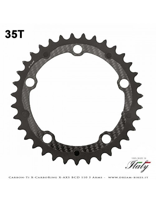 Carbon-Ti X-CarboRing X-AXS BCD 110 mm (5 Bracci) Corona Ultraleggera In Alluminio/Carbonio
