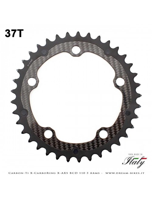 Carbon-Ti X-CarboRing X-AXS BCD 110 mm (5 Bracci) Corona Ultraleggera In Alluminio/Carbonio