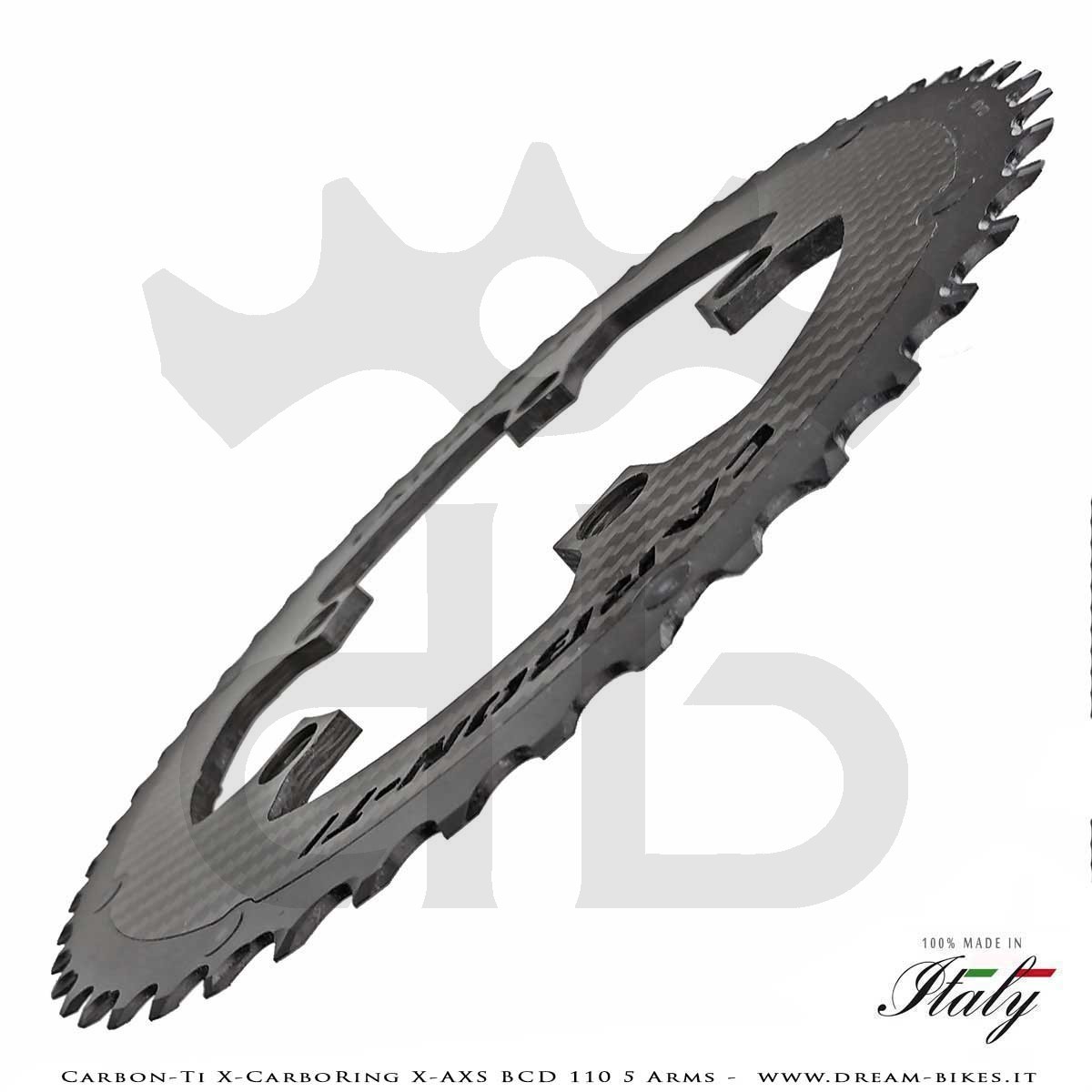 Carbon-Ti X-CarboRing X-AXS BCD 110 mm (5 Arms) Ultralight Aluminum/Carbon Chainring