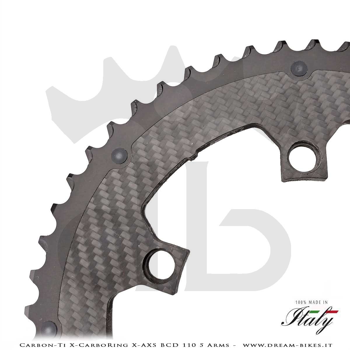 Carbon-Ti X-CarboRing X-AXS BCD 110 mm (5 Arms) Ultralight Aluminum/Carbon Chainring