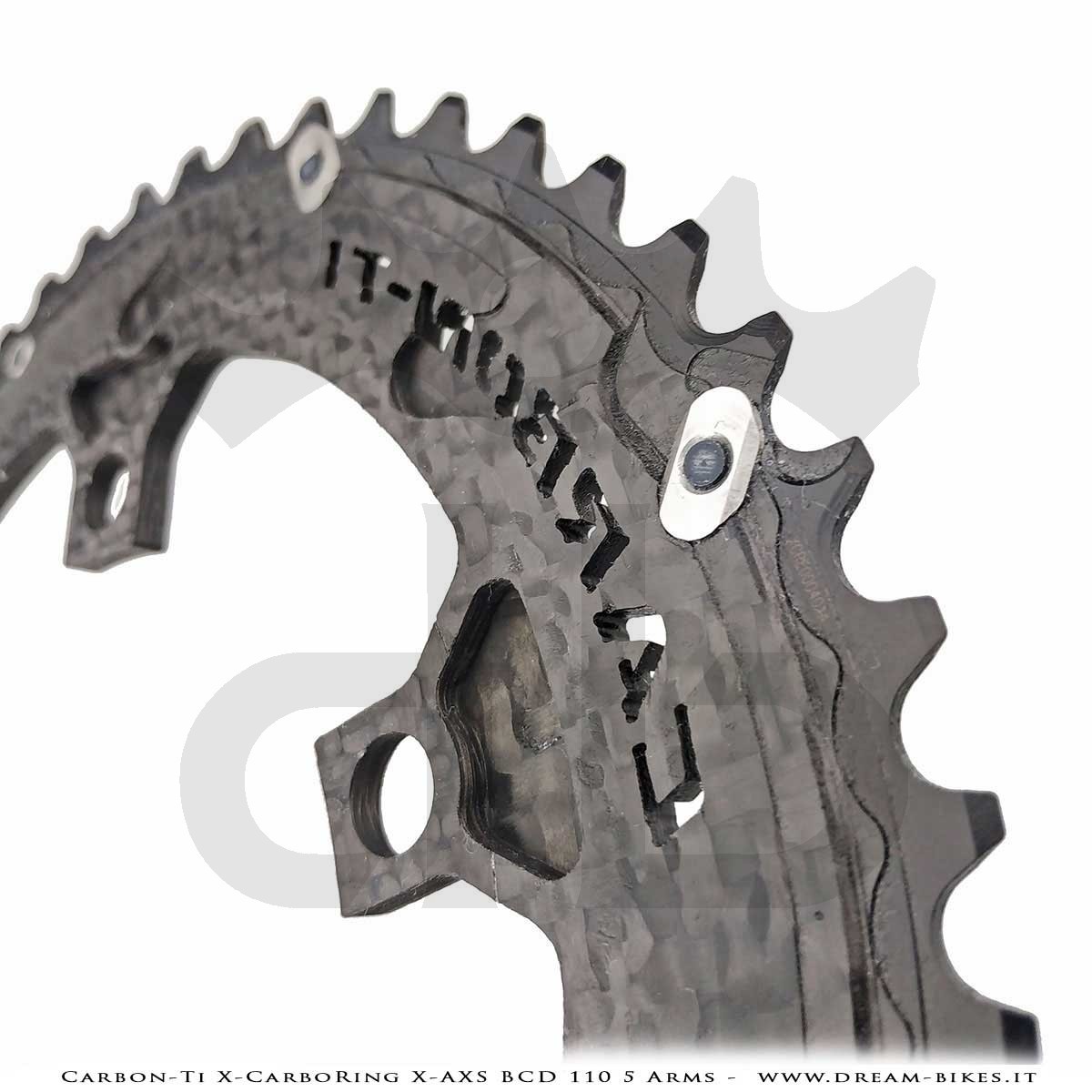 Carbon-Ti X-CarboRing X-AXS BCD 110 mm (5 Arms) Ultralight Aluminum/Carbon Chainring