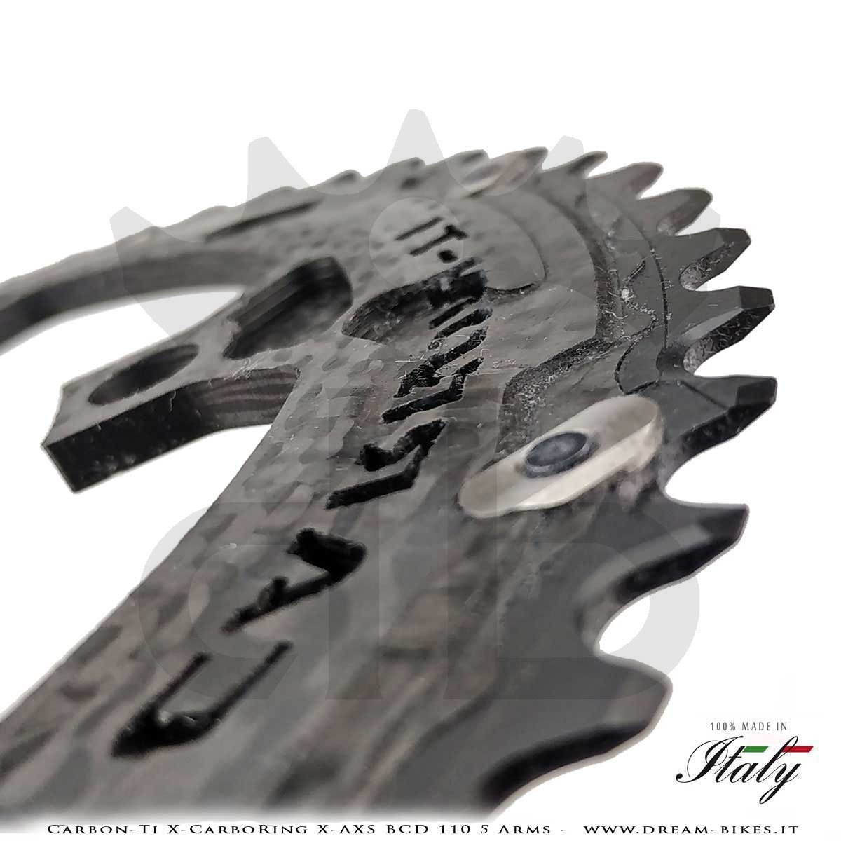 Carbon-Ti X-CarboRing X-AXS BCD 110 mm (5 Bracci) Corona Ultraleggera In Alluminio/Carbonio