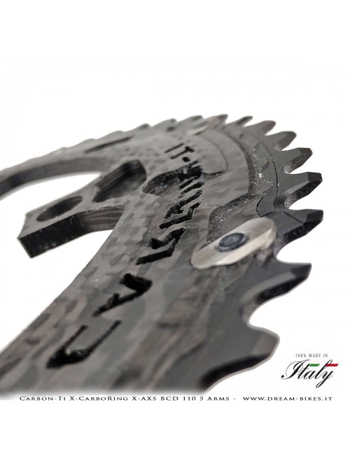 Carbon-Ti X-CarboRing X-AXS BCD 110 mm (5 Arms) Ultralight Aluminum/Carbon Chainring