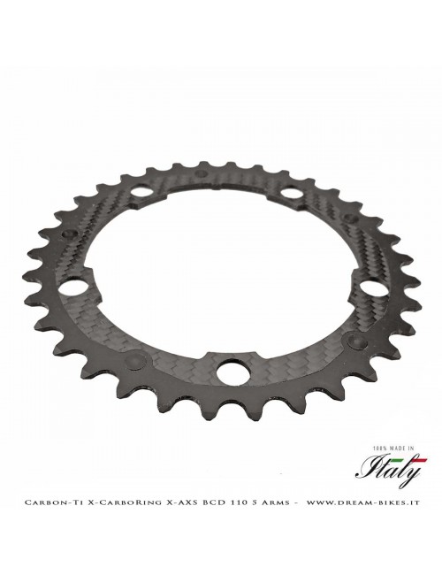 Carbon-Ti X-CarboRing X-AXS BCD 110 mm (5 Bracci) Corona Ultraleggera In Alluminio/Carbonio