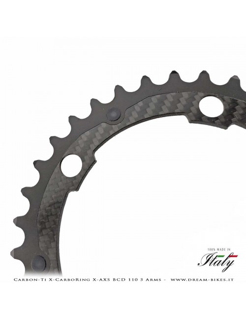 Carbon-Ti X-CarboRing X-AXS BCD 110 mm (5 Arms) Ultralight Aluminum/Carbon Chainring