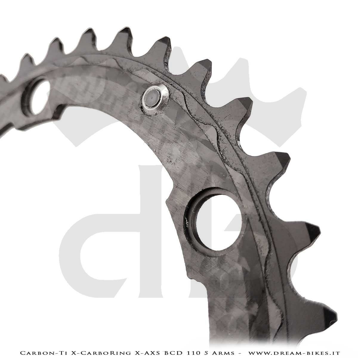 Carbon-Ti X-CarboRing X-AXS BCD 110 mm (5 Arms) Ultralight Aluminum/Carbon Chainring