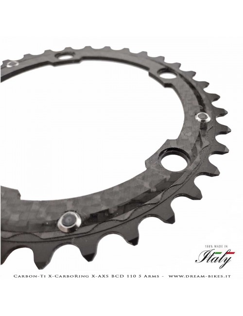 Carbon-Ti X-CarboRing X-AXS BCD 110 mm (5 Bracci) Corona Ultraleggera In Alluminio/Carbonio