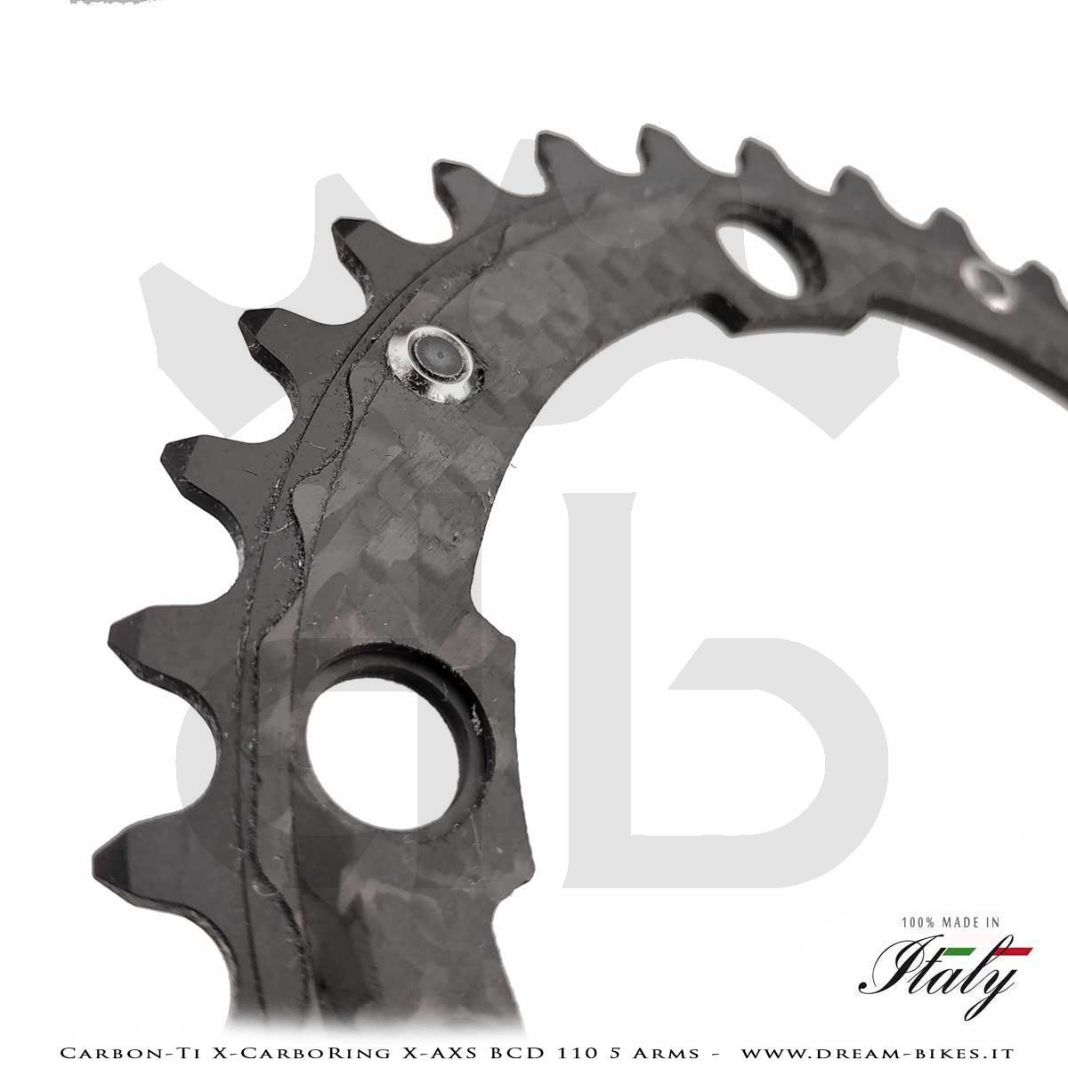Carbon-Ti X-CarboRing X-AXS BCD 110 mm (5 Arms) Ultralight Aluminum/Carbon Chainring