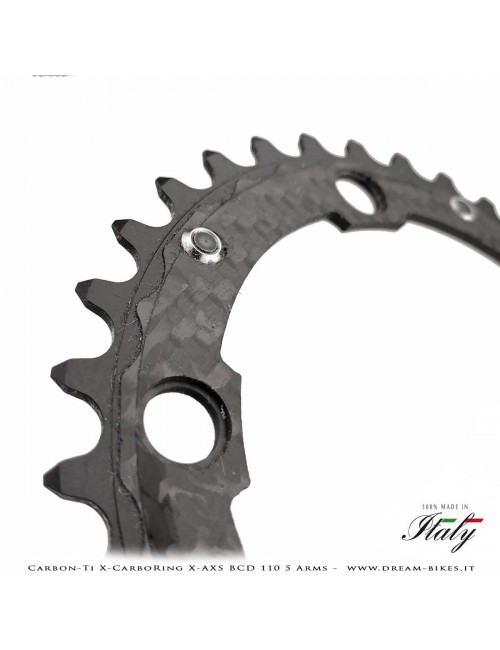 Carbon-Ti X-CarboRing X-AXS BCD 110 mm (5 Arms) Ultralight Aluminum/Carbon Chainring