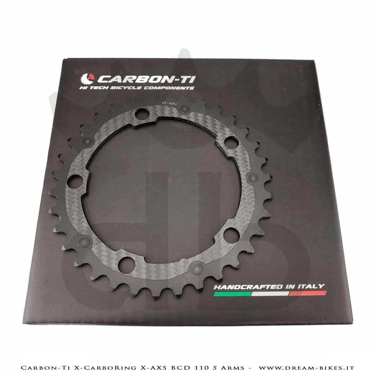 Carbon-Ti X-CarboRing X-AXS BCD 110 mm (5 Arms) Ultralight Aluminum/Carbon Chainring