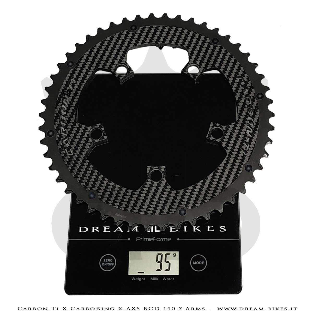 Carbon-Ti X-CarboRing X-AXS BCD 110 mm (5 Arms) Ultralight Aluminum/Carbon Chainring