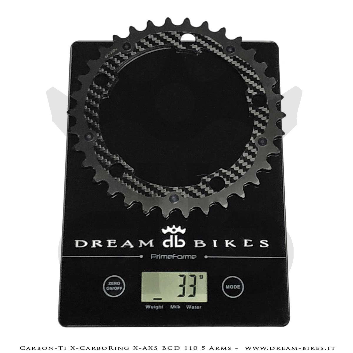 Carbon-Ti X-CarboRing X-AXS BCD 110 mm (5 Bracci) Corona Ultraleggera In Alluminio/Carbonio