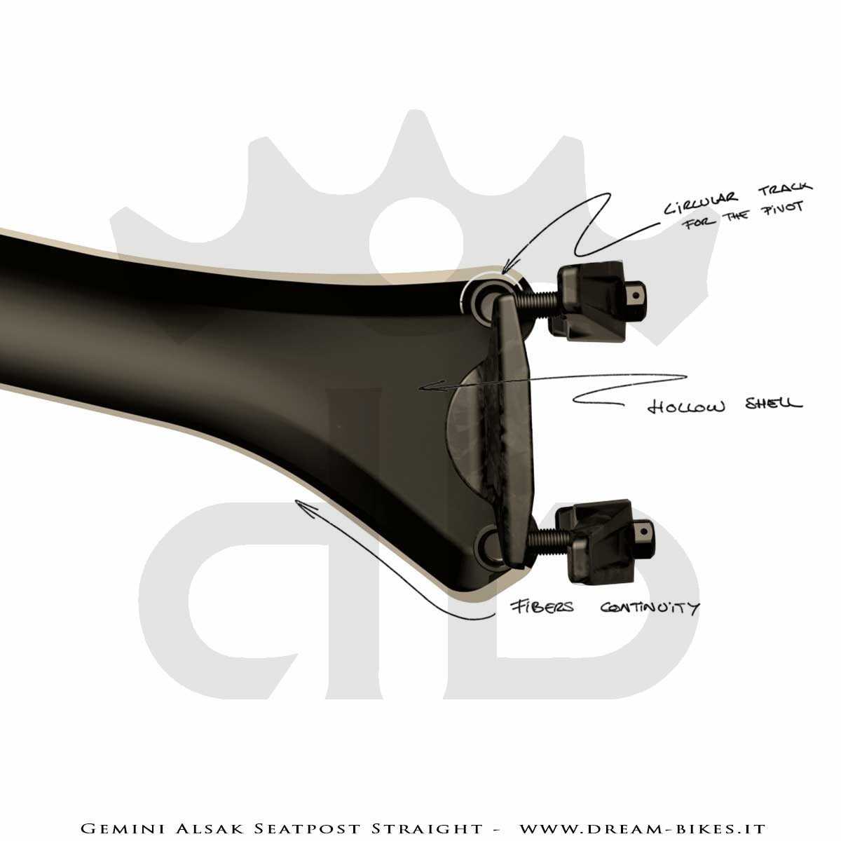 Gemini Alsak Ultralight Seatpost From 69 gr.