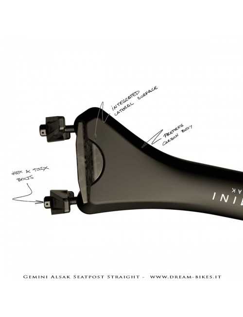 Gemini Alsak Cannotto Reggisella Carbon Ultraleggero da 69 gr.