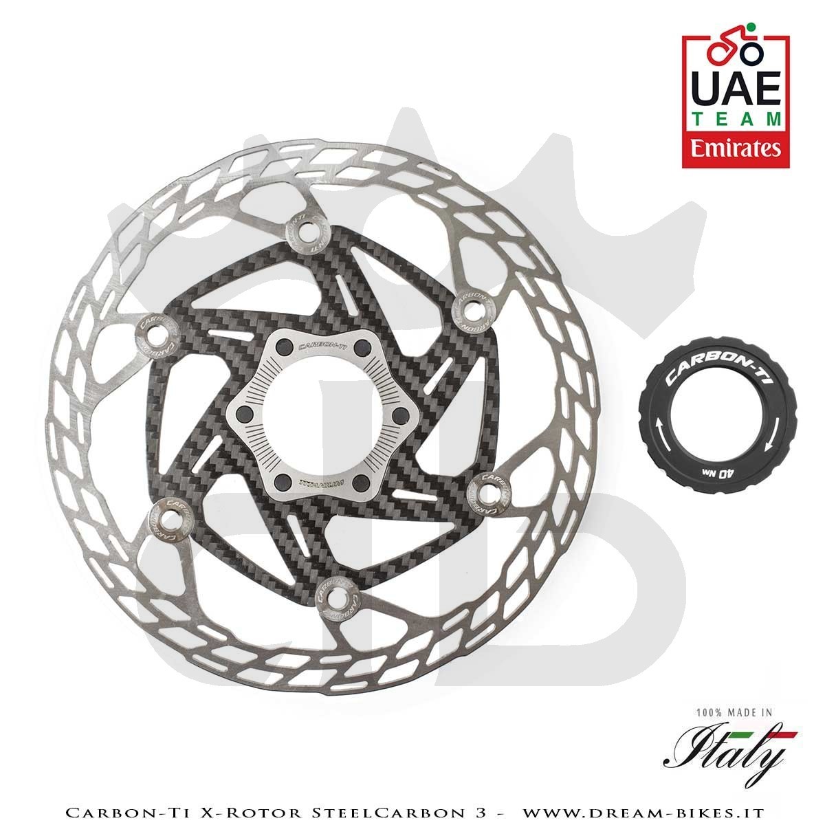 Carbon-Ti X-Rotor SteelCarbon 3 Center Lock Disc Brake Rotor