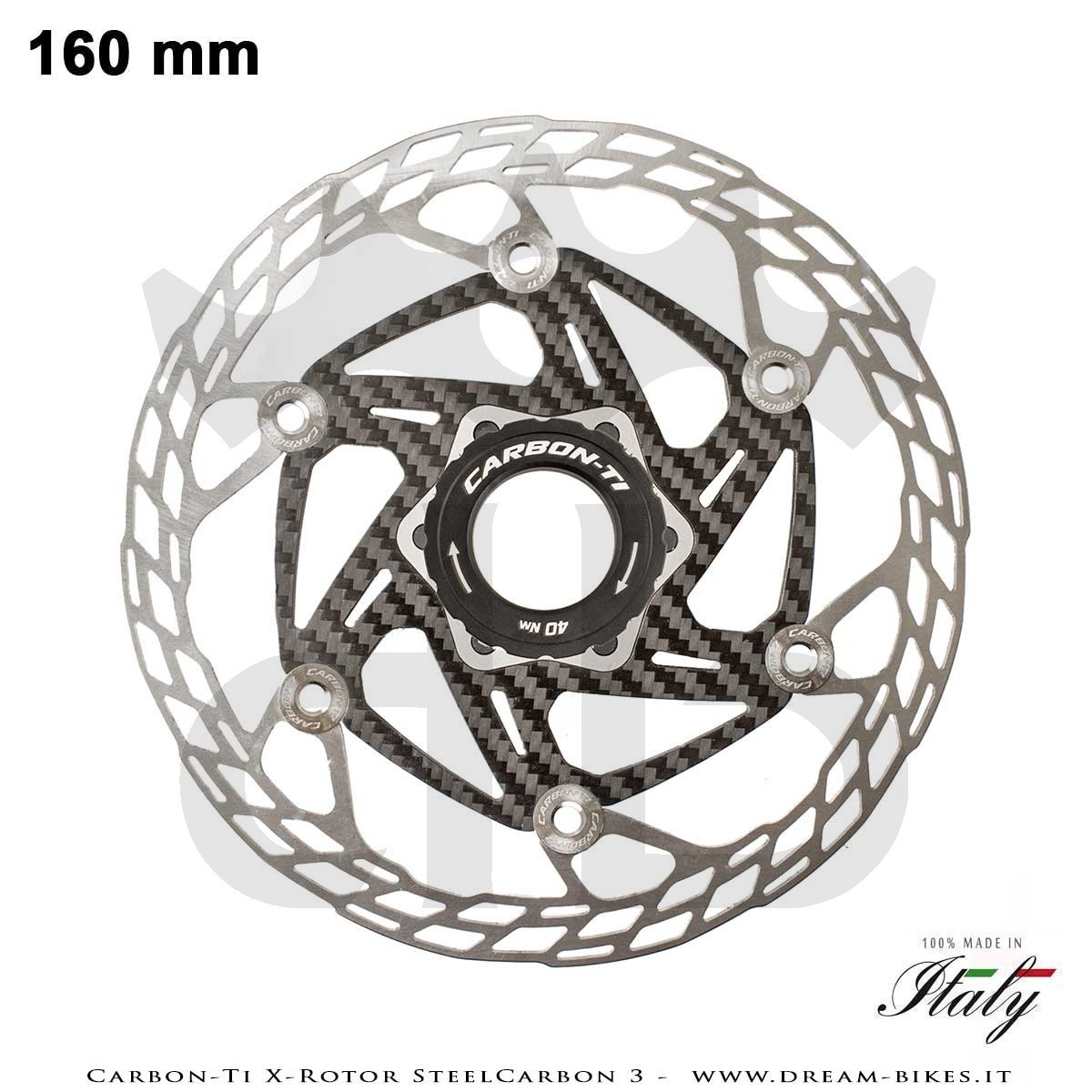 Carbon-Ti X-Rotor SteelCarbon 3 Center Lock Disco Freno