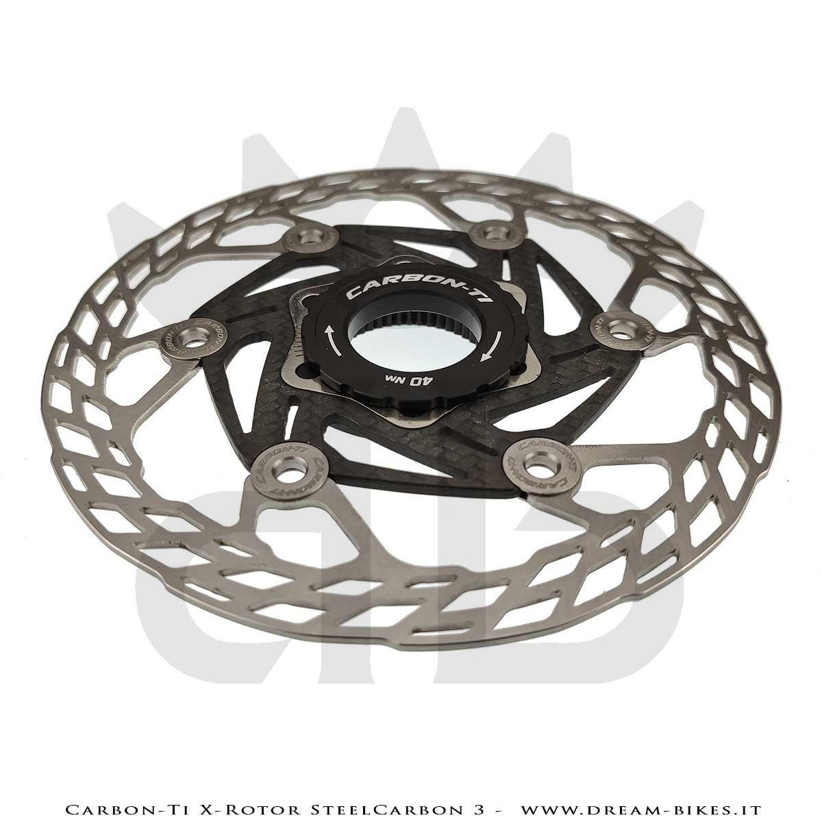 Carbon-Ti X-Rotor SteelCarbon 3 Center Lock Disco Freno