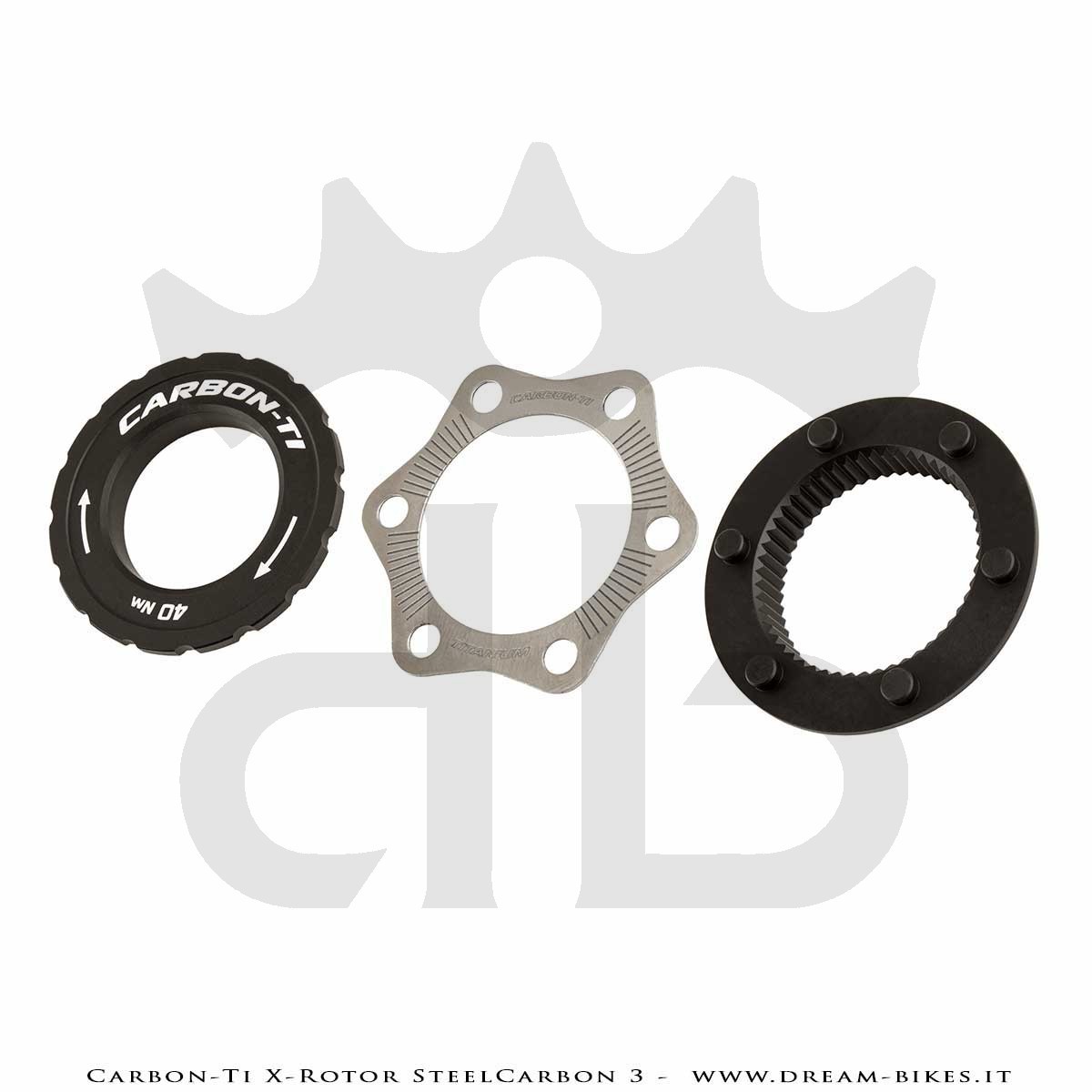 Carbon-Ti X-Rotor SteelCarbon 3 Center Lock Disco Freno
