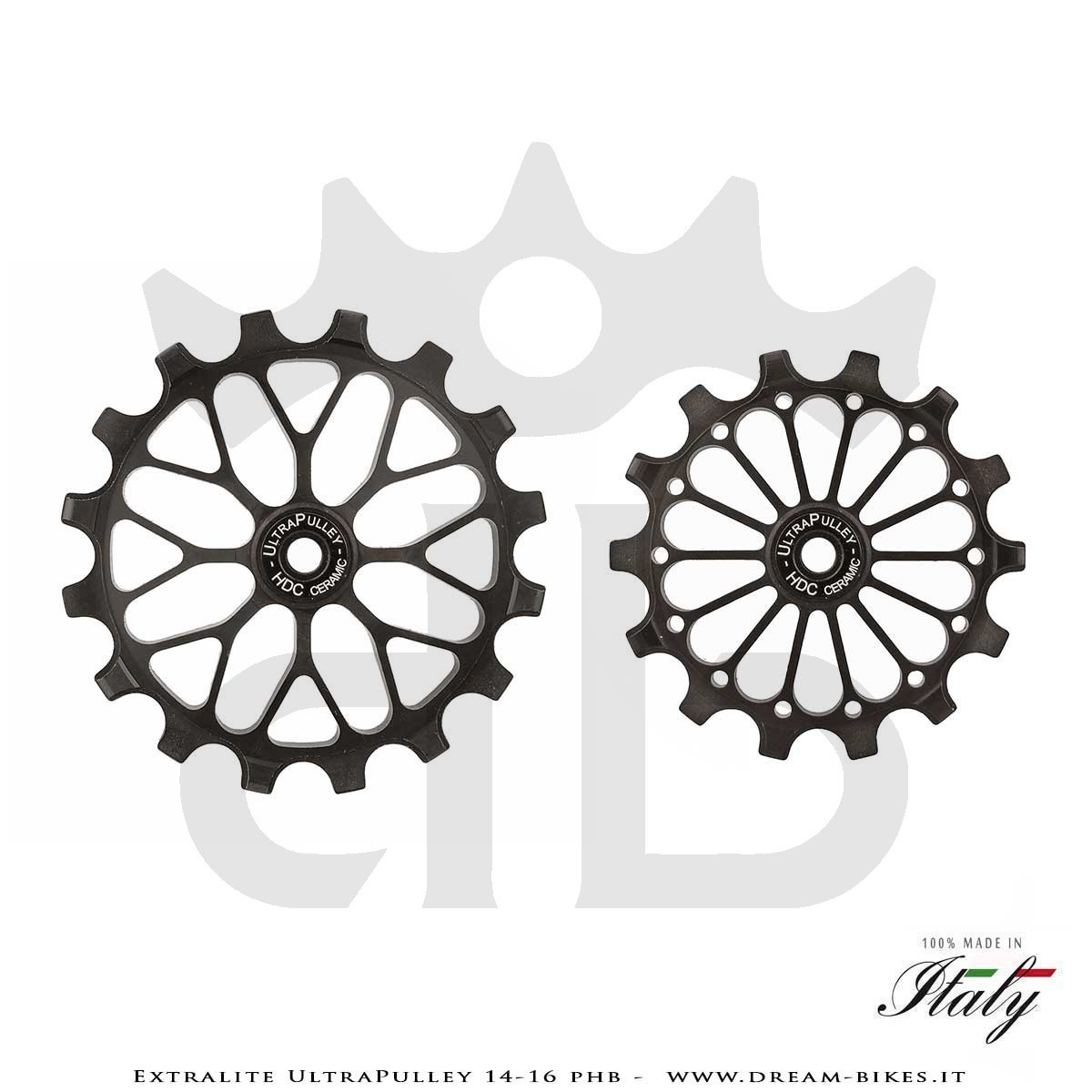 Extralite UltraPulley 14-16 PHB Pulegge Cambio 14-16 Denti Ultraleggere Sram 12V AXS T-Type