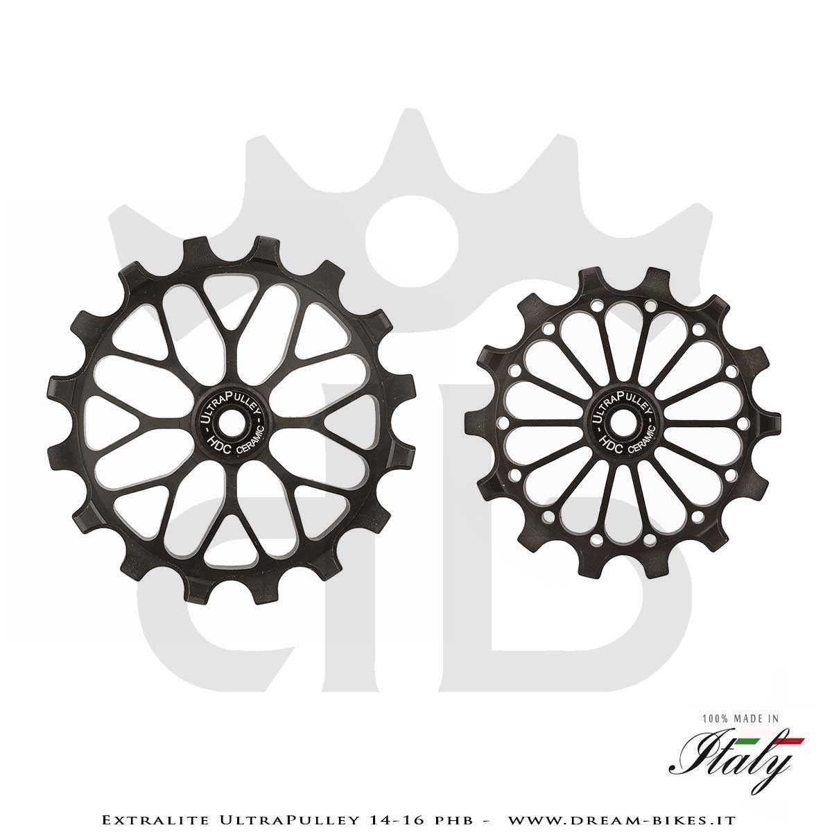 Extralite UltraPulley 14-16 PHB Ultralight 14-16 Teeth Rear Derailleur Jockey Wheels For Sram 12s AXS T-Type