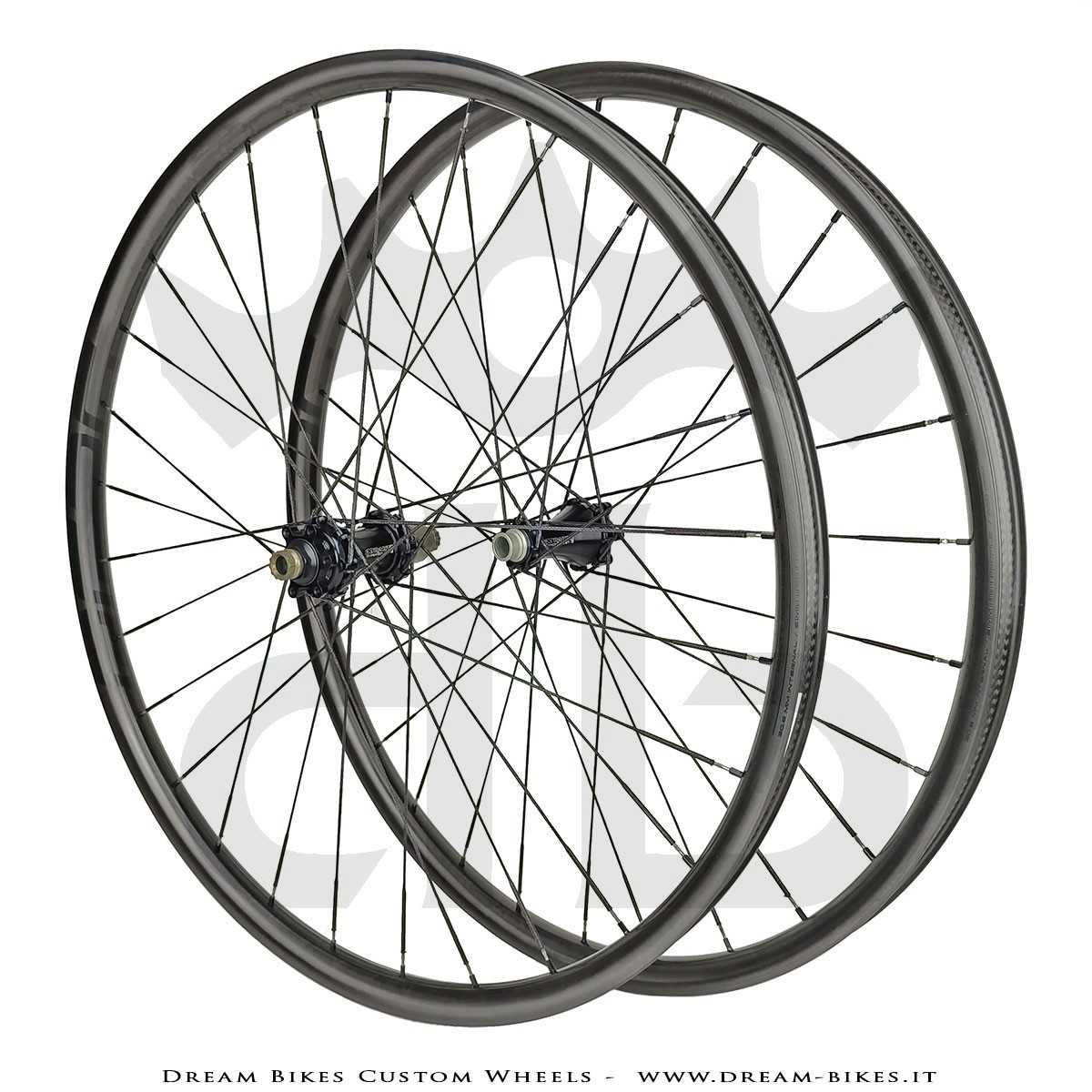 Ruote 29" PORTE (ex BERG) Rathe 30.6 XC UL - Extralite HyperBoost3 - Berd Dyneema - 895 gr.