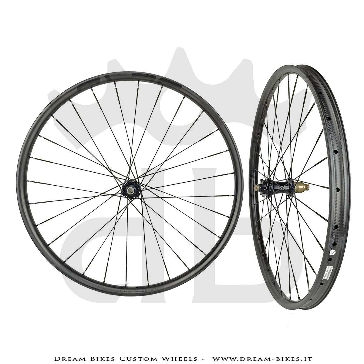 Ruote 29" PORTE (ex BERG) Rathe 30.6 XC UL - Extralite HyperBoost3 - Berd Dyneema - 895 gr.
